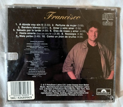 Francisco Bandera Blanca Latin Pop Album CD PolyGram Latino 1992 - TulipStuff