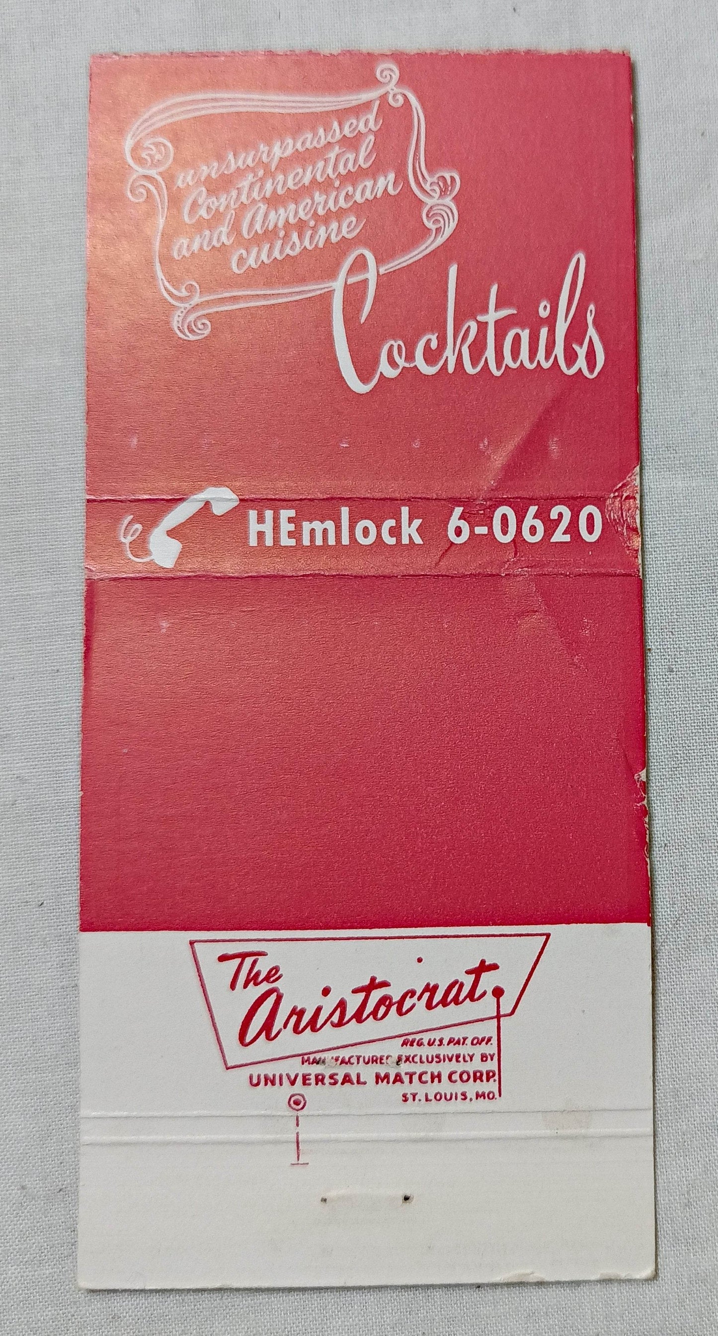 Francois Manhattan Restaurant Long Beach Matchbook Cover Late 1950's - TulipStuff