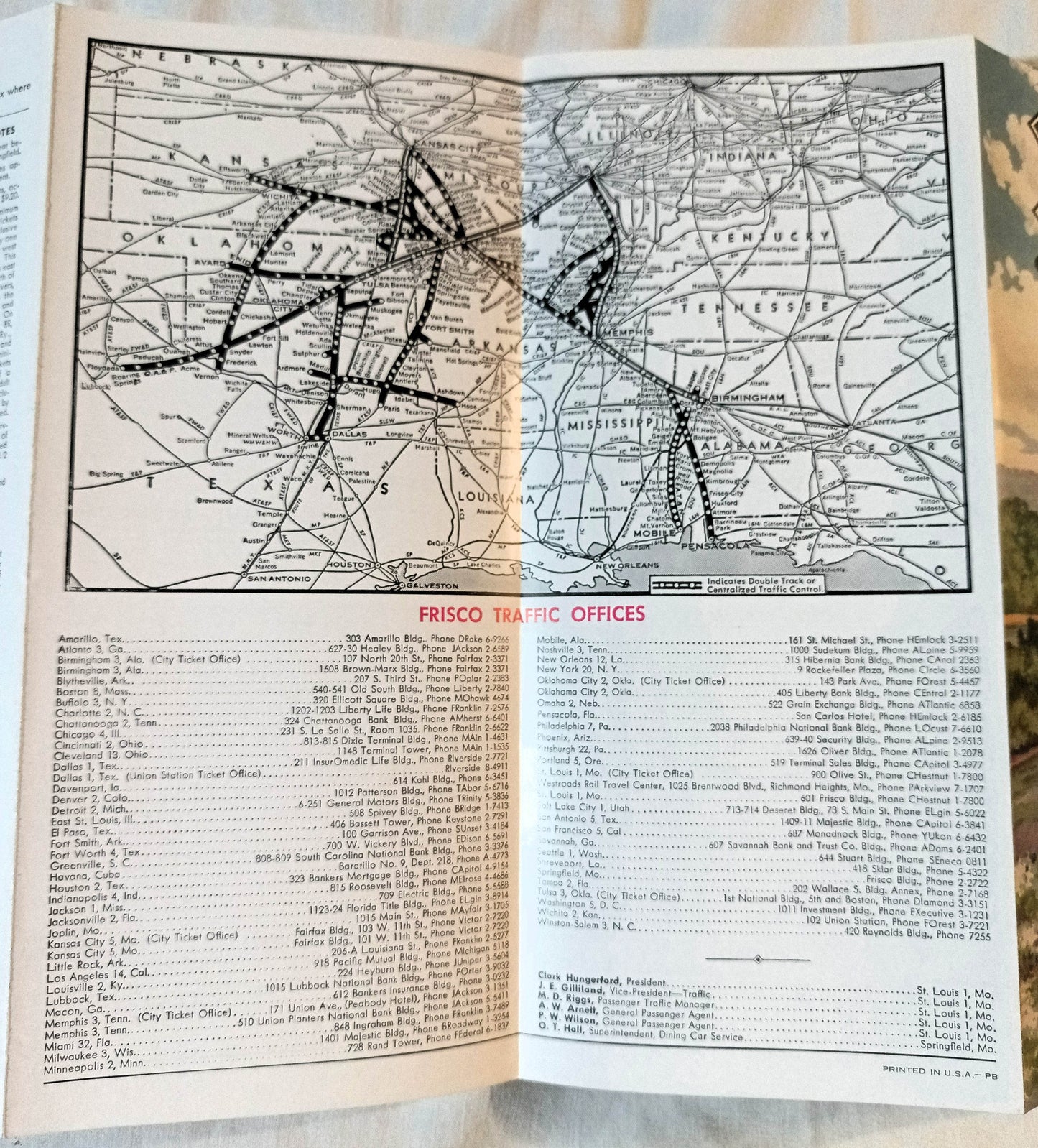 Frisco Lines St Louis San Francisco Railway Condensed Schedules 1957 - TulipStuff