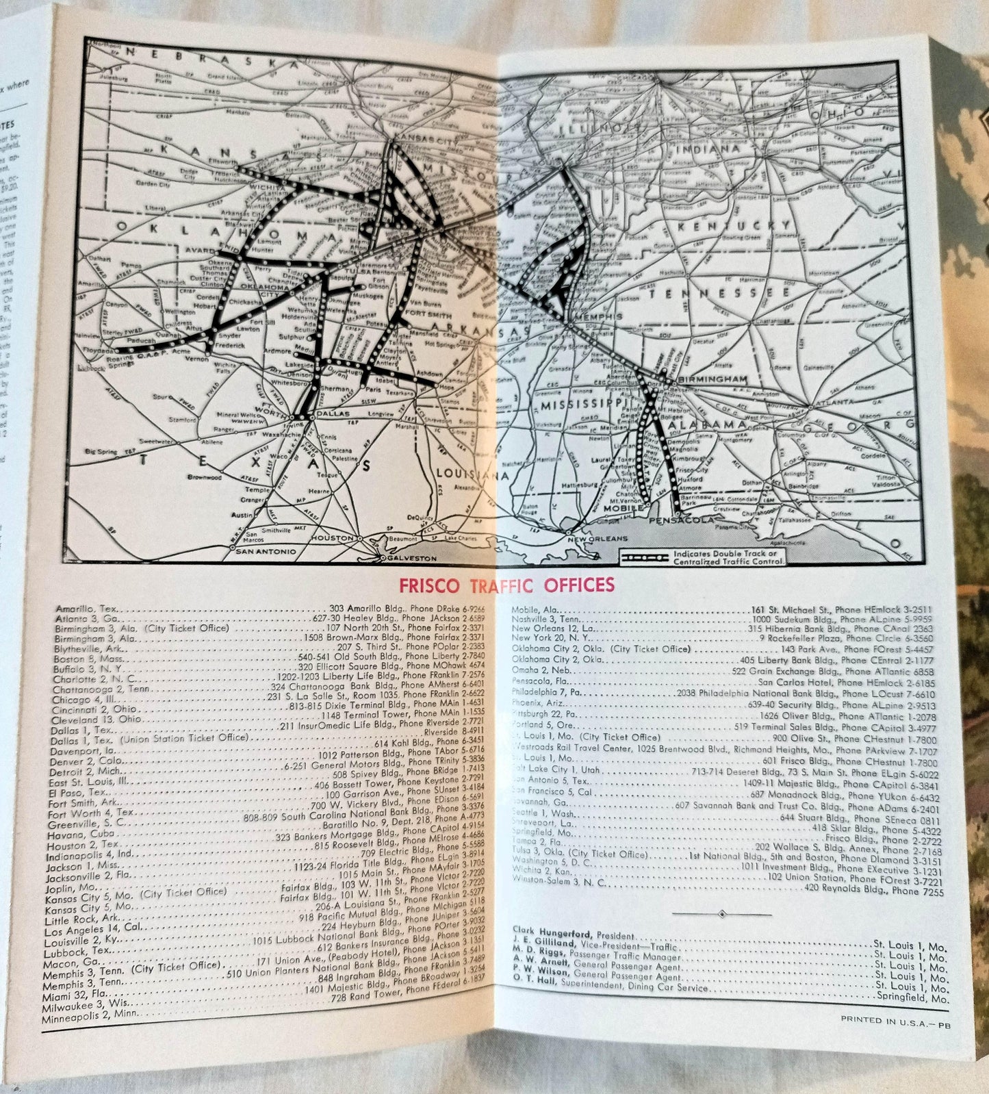 Frisco Lines St Louis San Francisco Railway Condensed Schedules 1957 - TulipStuff