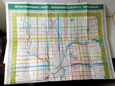 Genessee County Michigan 1972 Highway Map Parks Recreation - TulipStuff