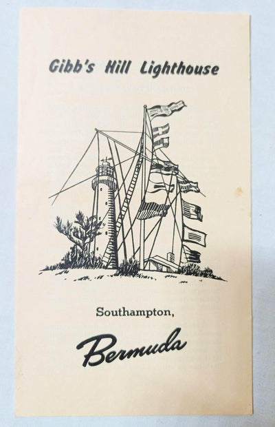 Gibb's Hill Lighthouse Southampton Bermuda Brochure 1960's - TulipStuff