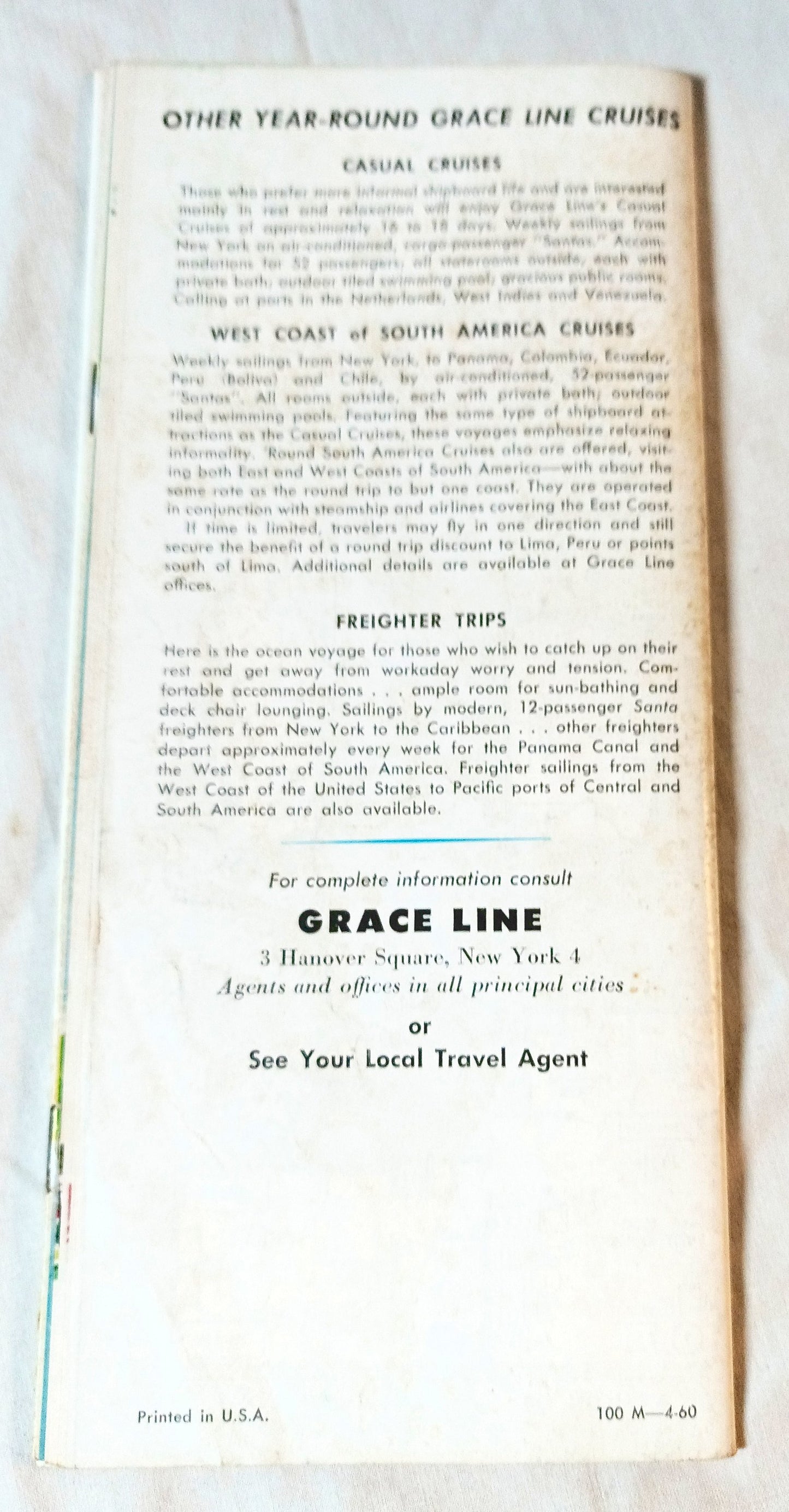 Grace Line Santa Rosa Santa Paula Caribbean Cruises Deck Plans 1960 - TulipStuff