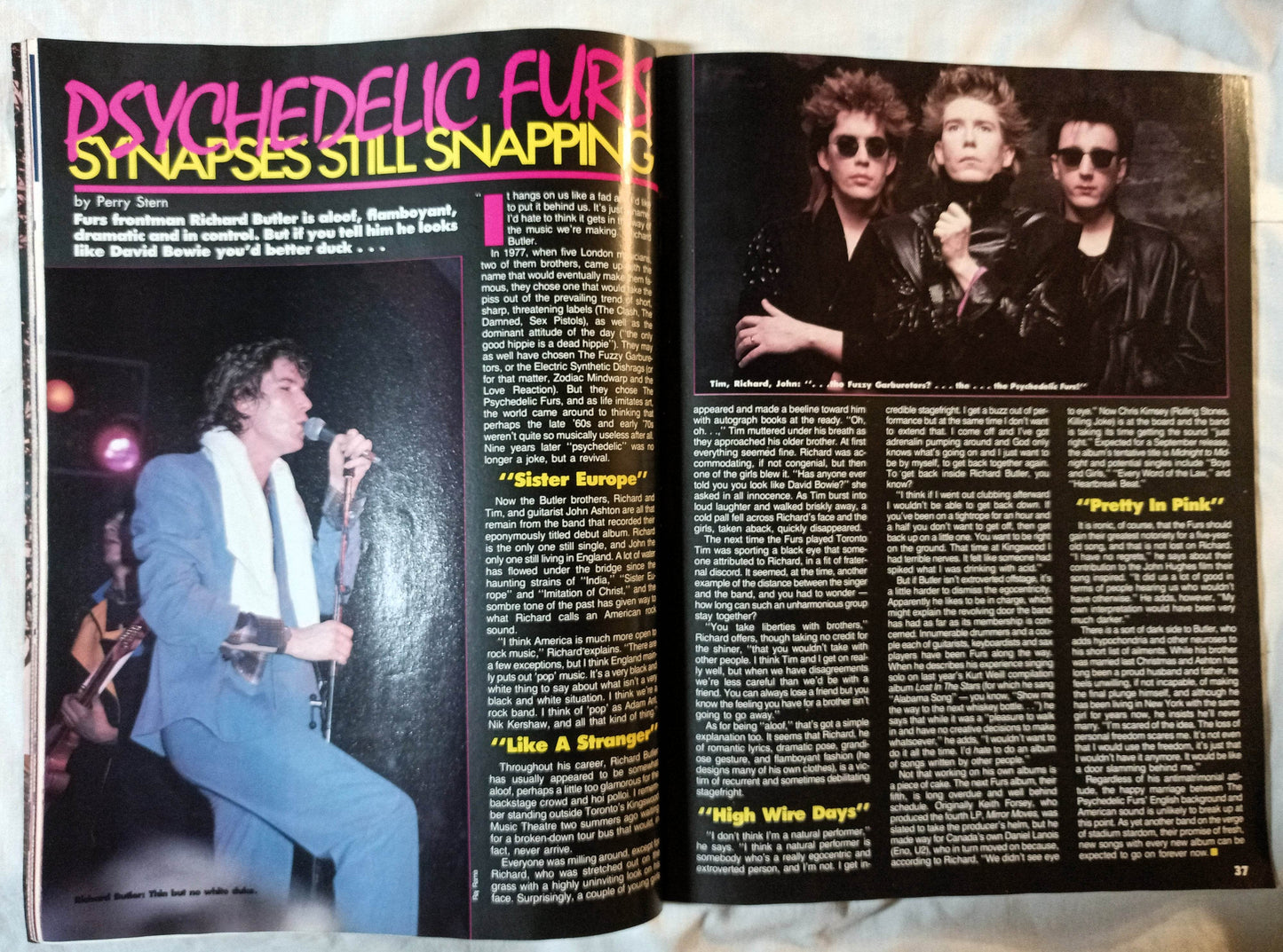 Graffiti Magazine August 1986 Eurythmics Madonna Psychedelic Furs - TulipStuff