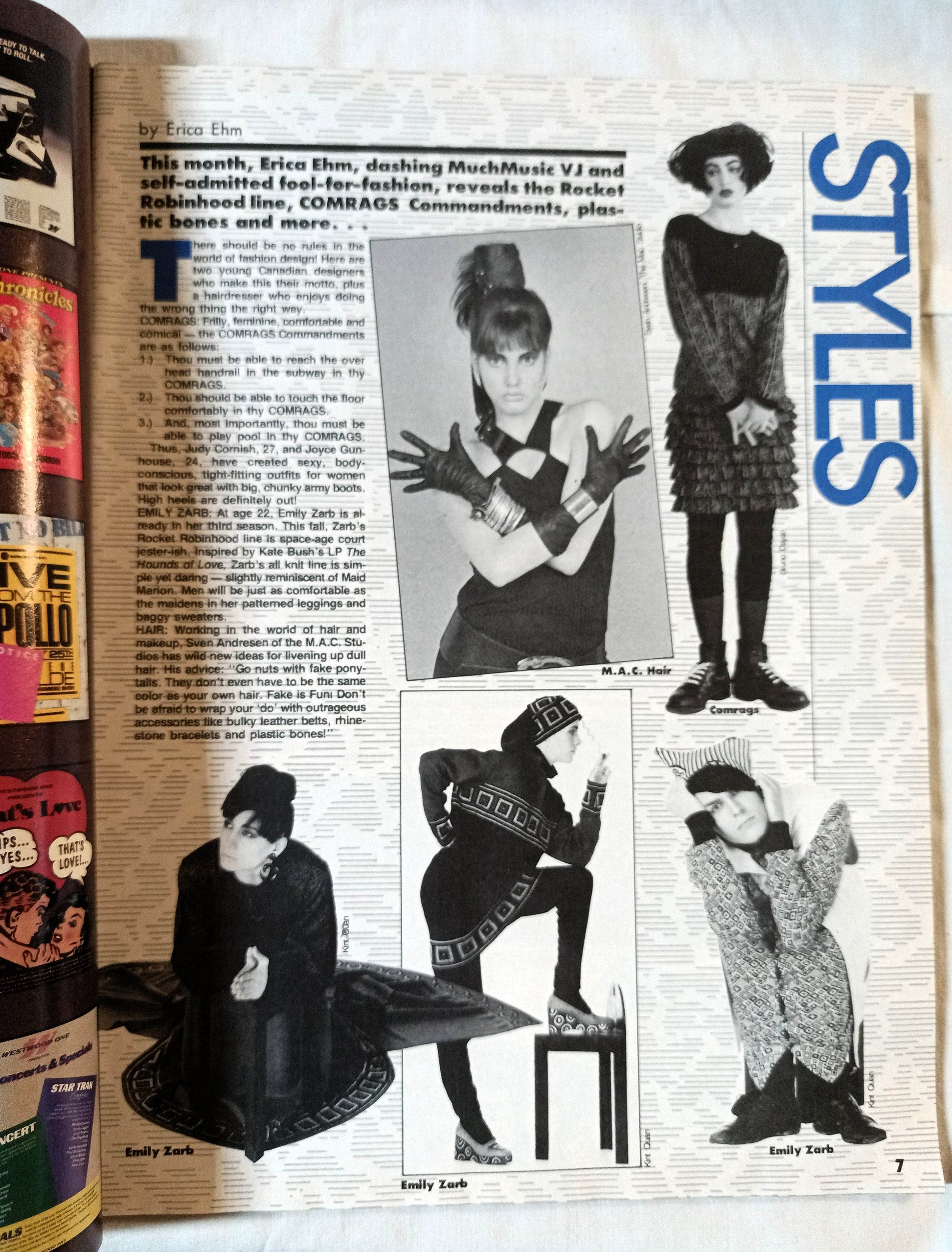 Graffiti Magazine August 1986 Eurythmics Madonna Psychedelic Furs - TulipStuff