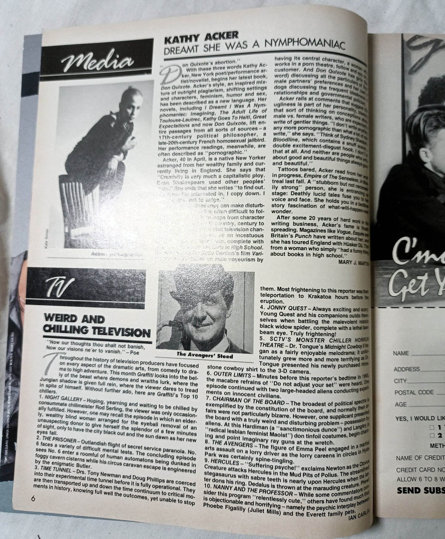 Graffiti Magazine March 1987 Michael J Fox KD Lang Heavy Metal Canada - TulipStuff