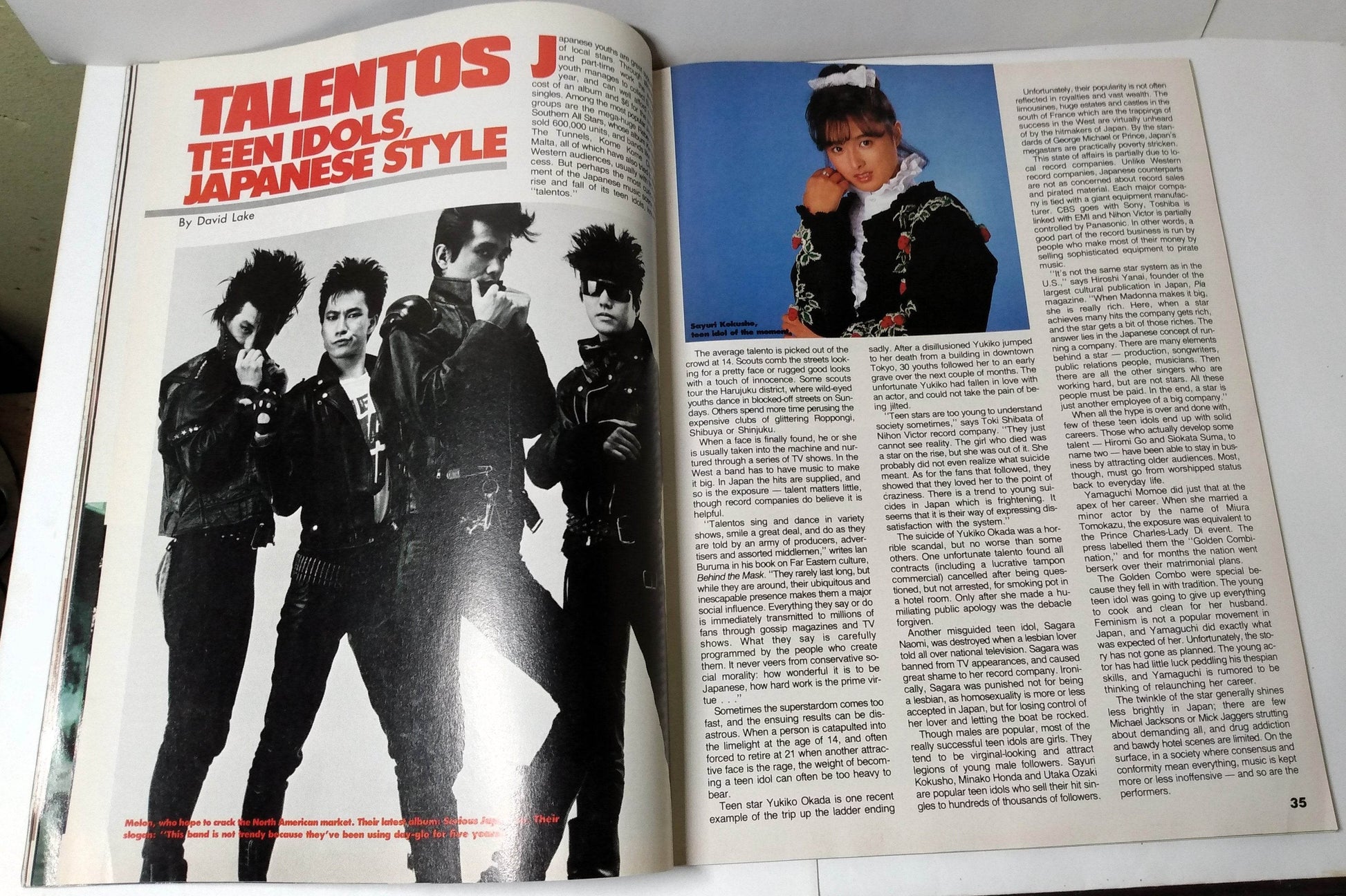 Graffiti Magazine November 1986 Bananarama Iggy Pop Human League Japan - TulipStuff