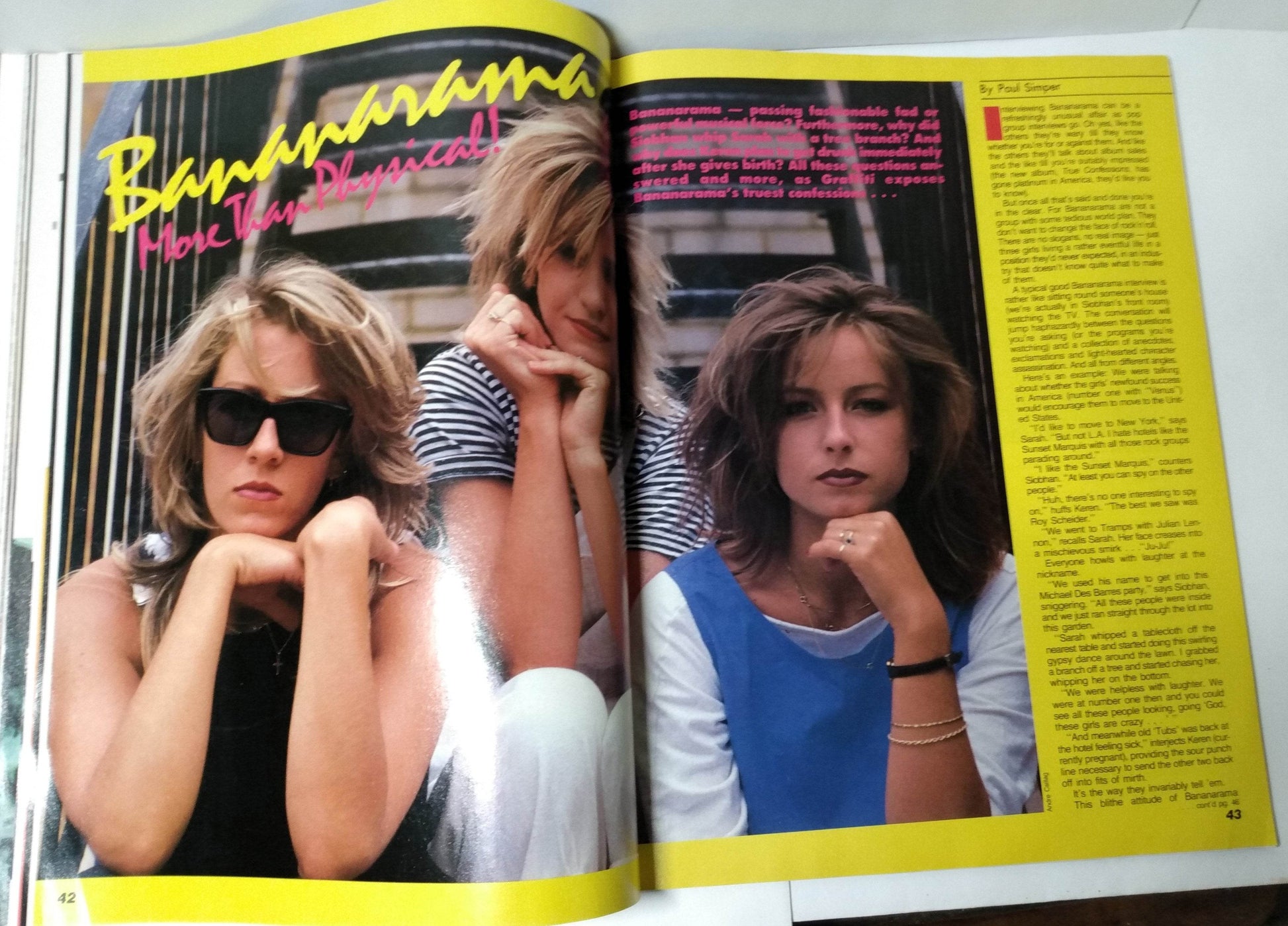 Graffiti Magazine November 1986 Bananarama Iggy Pop Human League Japan - TulipStuff
