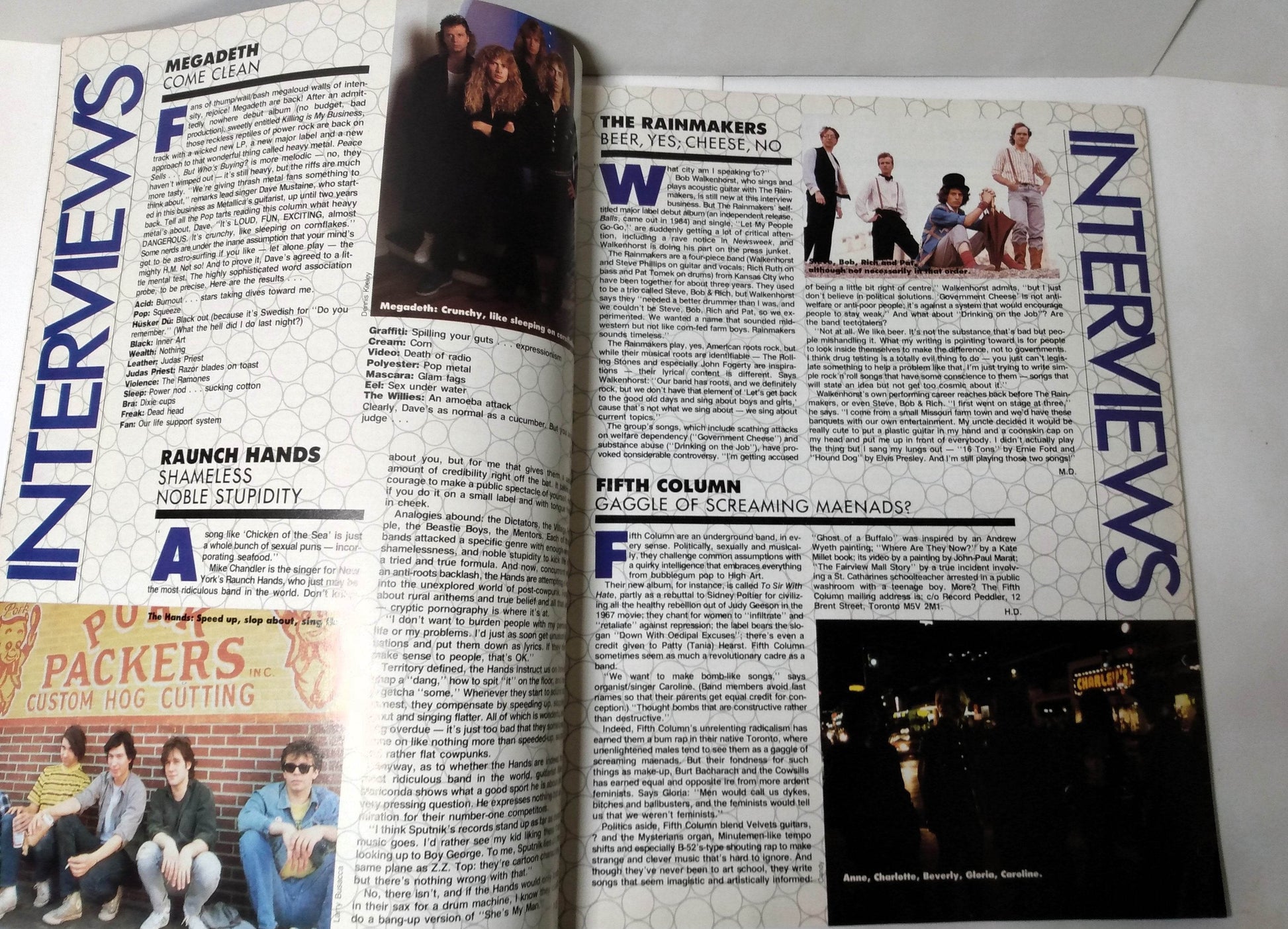Graffiti Magazine November 1986 Bananarama Iggy Pop Human League Japan - TulipStuff