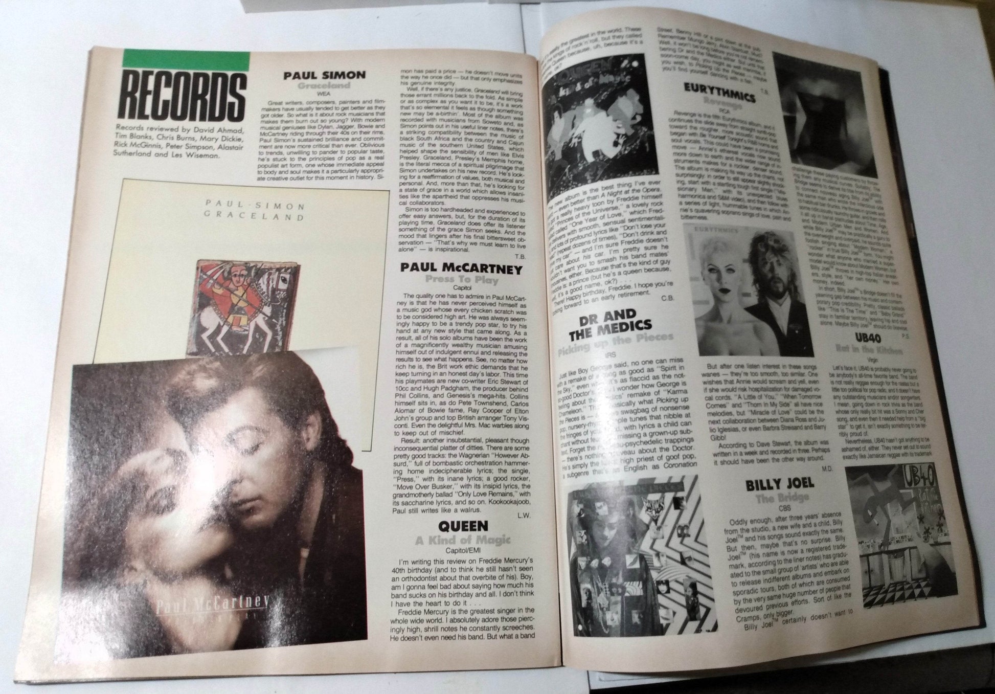 Graffiti November 1986 Canadian Music Magazine Cyndi Lauper REM B52s - TulipStuff