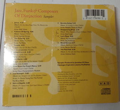 Jazz Funk And Composers Of Distinction Sampler Gramavision Album CD 1994 - TulipStuff