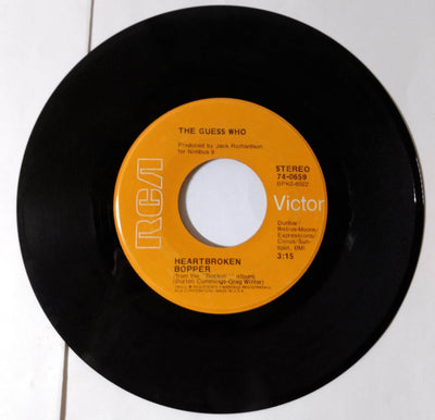 The Guess Who Heartbroken Bopper Arrivederci Girl 7" Vinyl RCA 1972 - TulipStuff