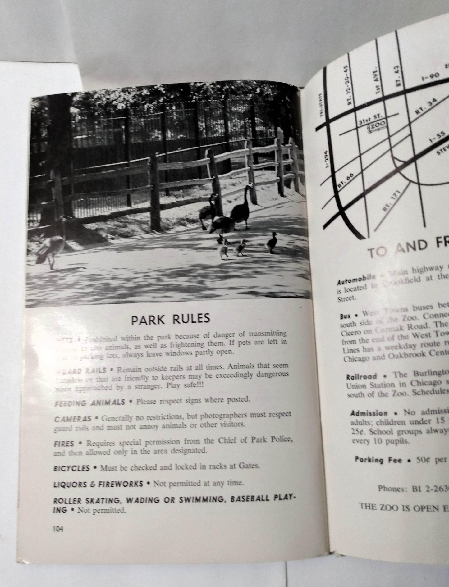 Brookfield Zoo Official Guide Book Chicago Zoological Park 1968 - TulipStuff
