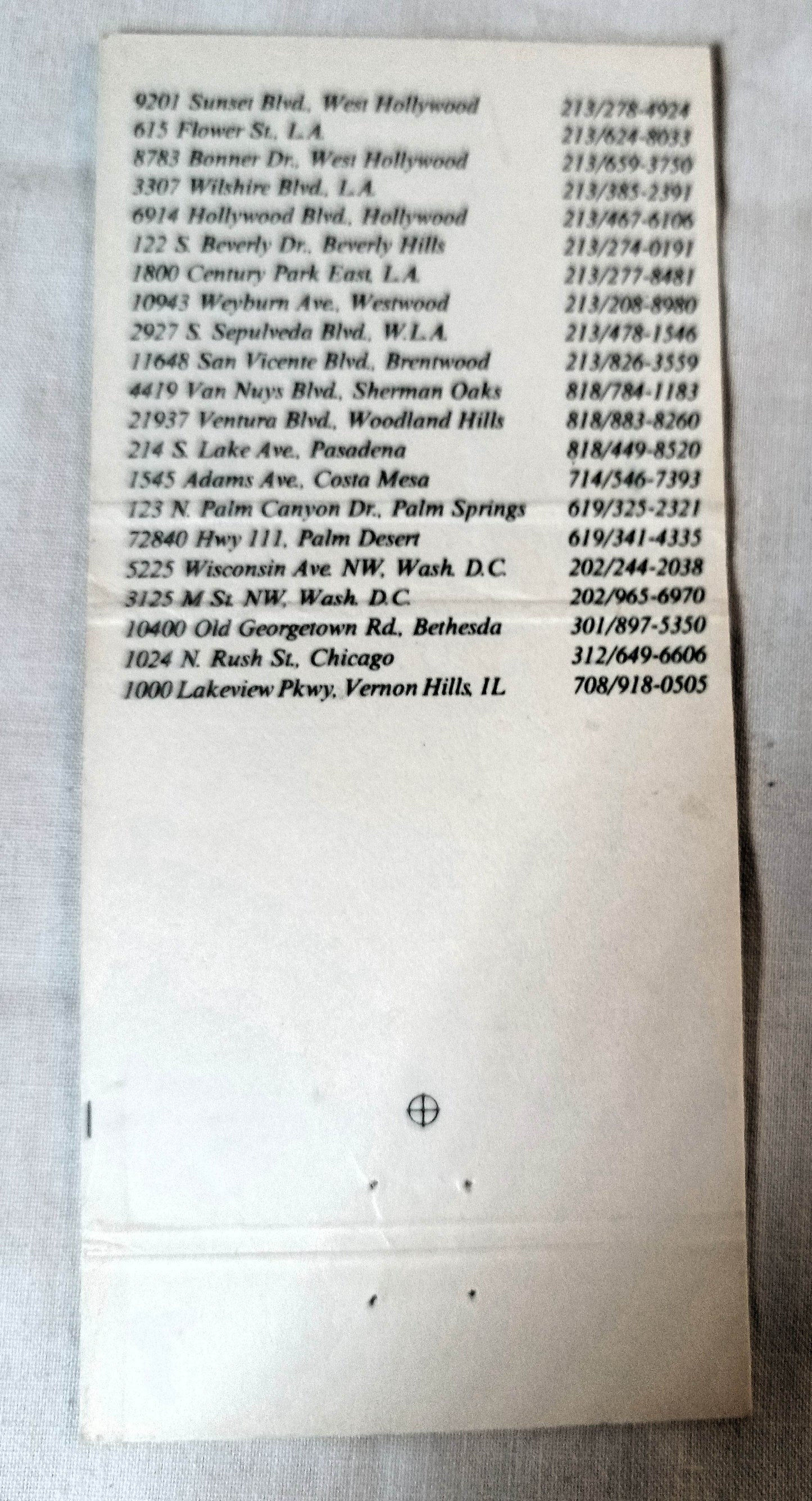 Hamburger Hamlet Bar-Grille California Matchbook Cover 1980's - TulipStuff