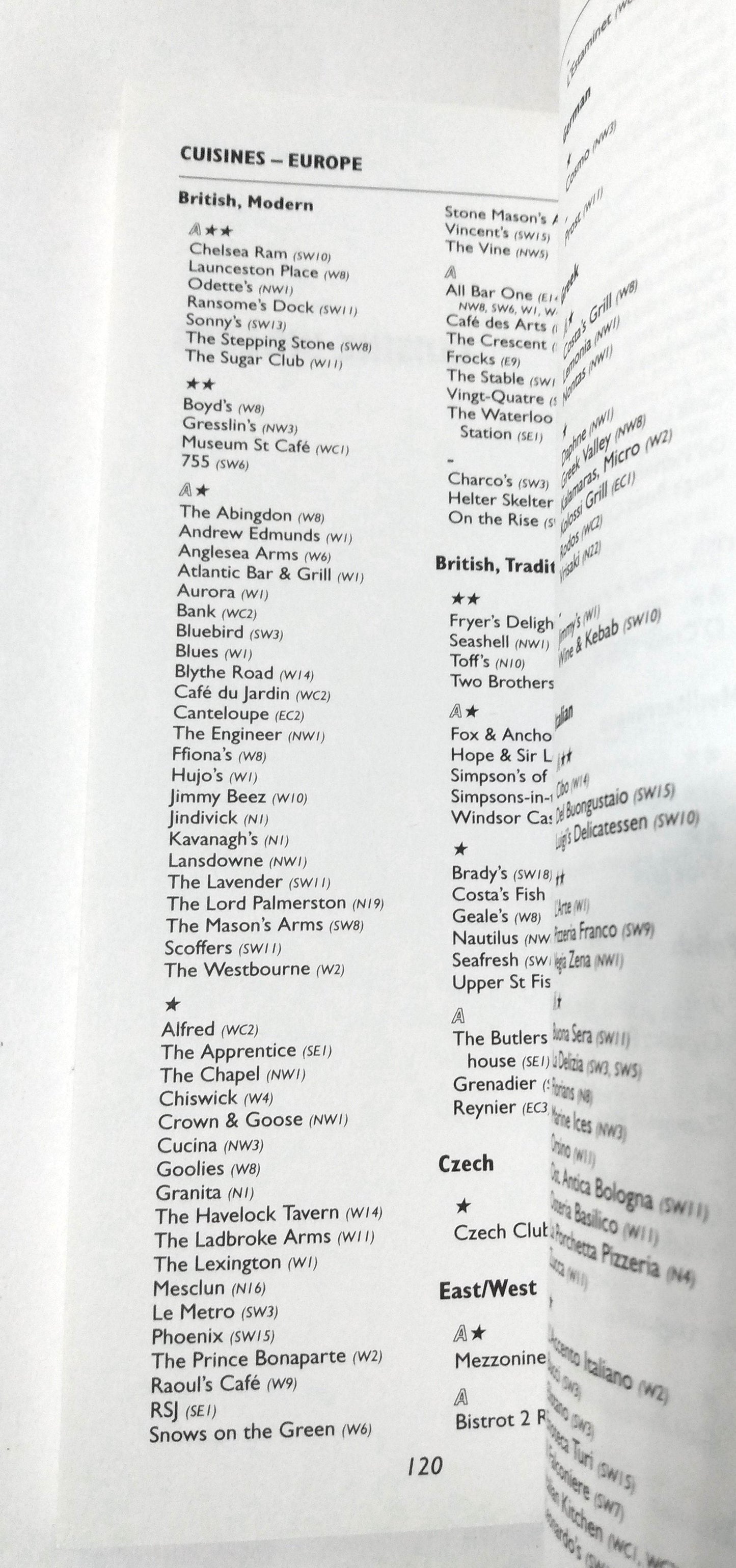 Harden's Good Cheap Eats In London 1998 Restaurant Guide - TulipStuff