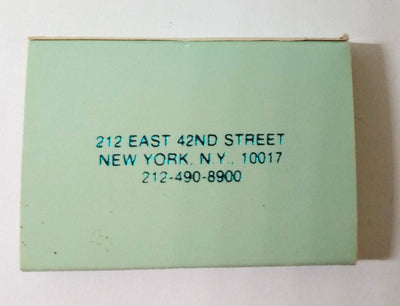 Harley Of New York A Helmsley Hotel E 42nd St Manhattan Matchbook 1980's - TulipStuff