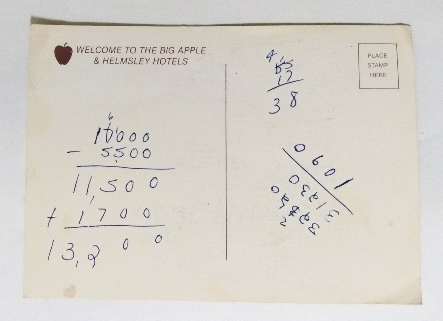 Helmsley Hotels New York City 1980's Postcard - TulipStuff