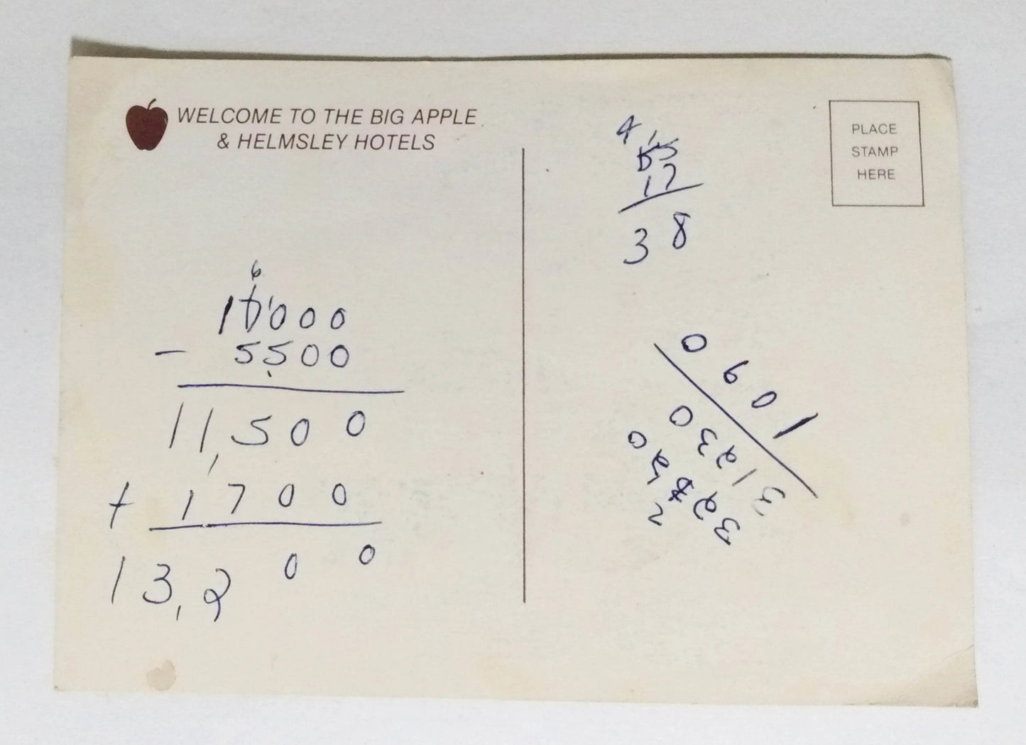 Helmsley Hotels New York City 1980's Postcard - TulipStuff
