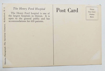 Henry Ford Hospital Detroit Michigan Real Photo Postcard 1940's - TulipStuff
