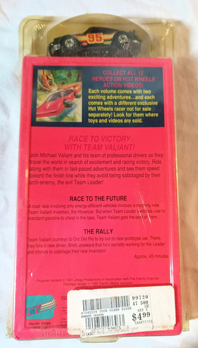 Heroes On Hot Wheels 2-Episode VHS with Porsche P-911 Car 1991 - TulipStuff