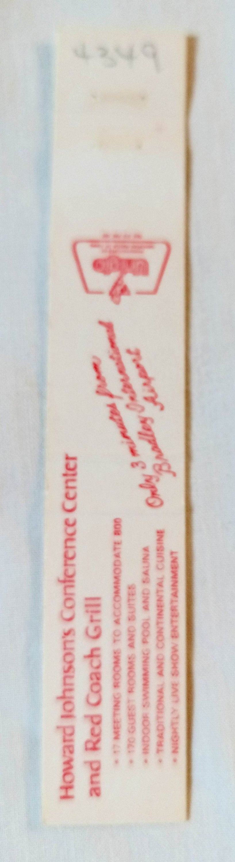 Howard Johnson's Red Coach Grill Windsor Locks Matchbook Cover 1980's - TulipStuff