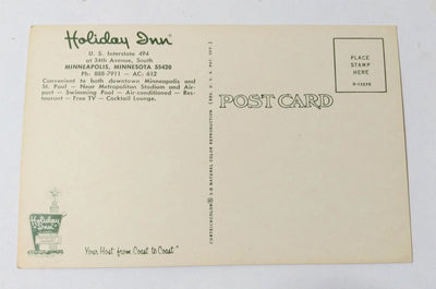 Holiday Inn Minneapolis Minnesota US494 & 34th Ave 1960's Postcard - TulipStuff