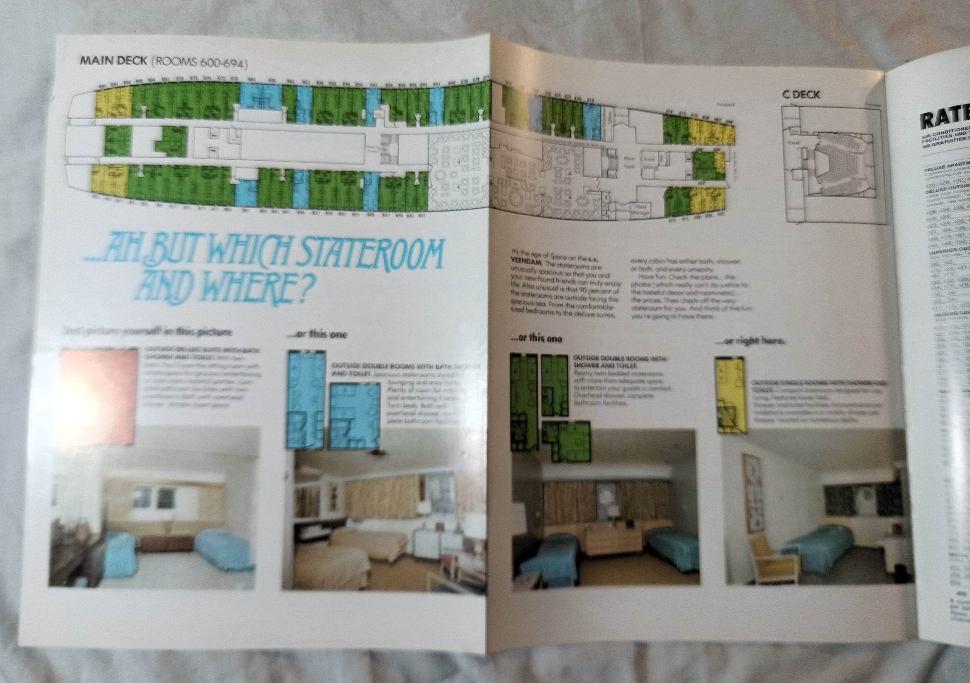 Holland America Cruises ss Veendam 1975 Caribbean Cruises from New York Brochure - Tuliptuff