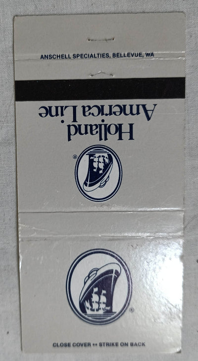 Holland America Line Cruise Ships 30-Strike Matchbook Cover 1980's - TulipStuff