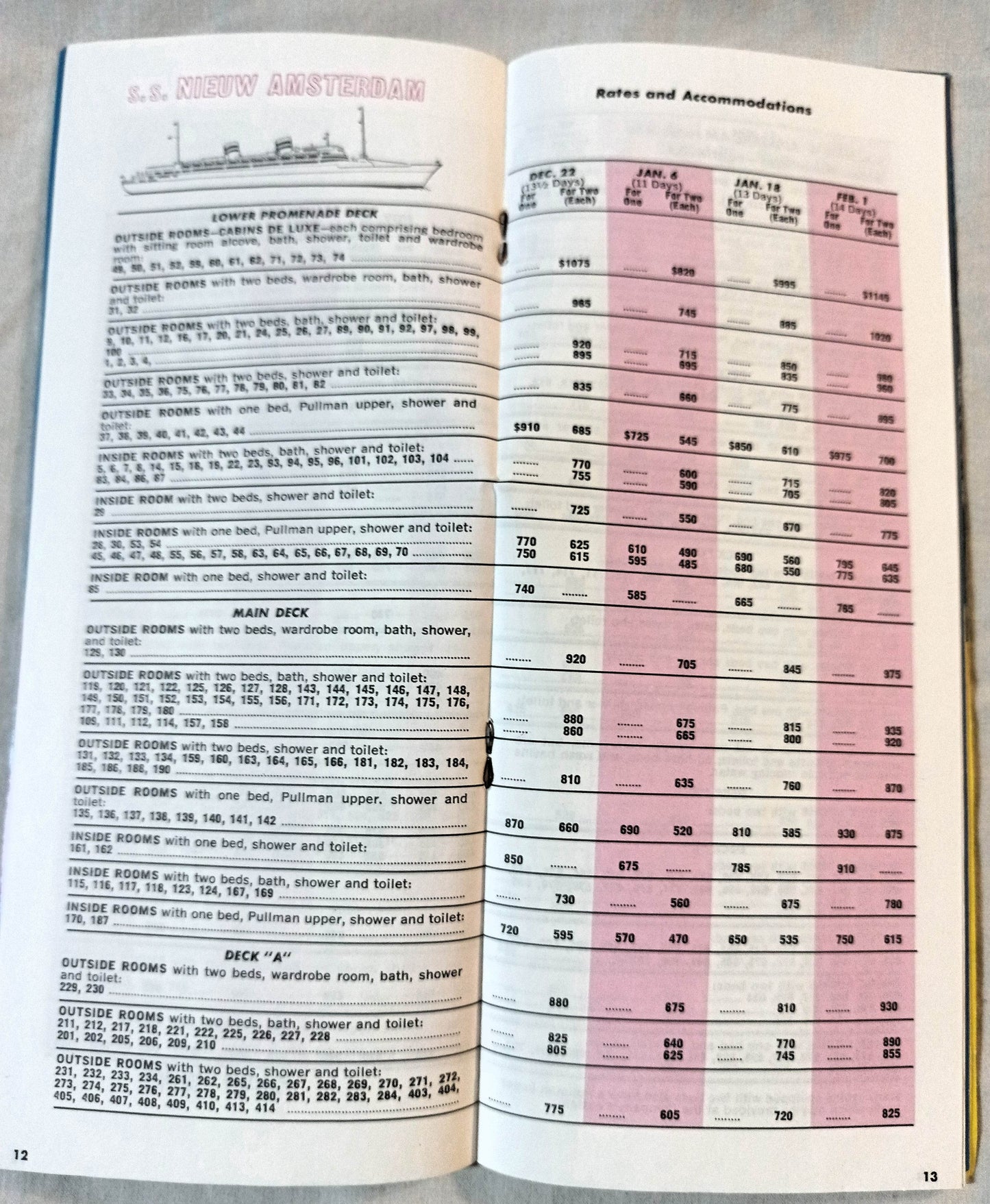 Holland America Fall/Winter 1966-67 West Indies Cruises Brochure - TulipStuff