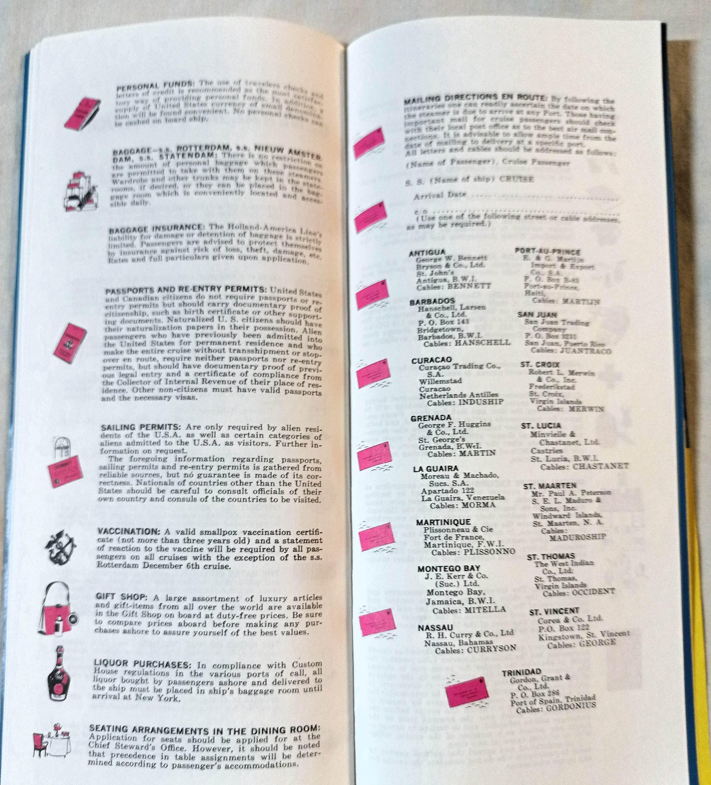 Holland America Fall/Winter 1966-67 West Indies Cruises Brochure - TulipStuff