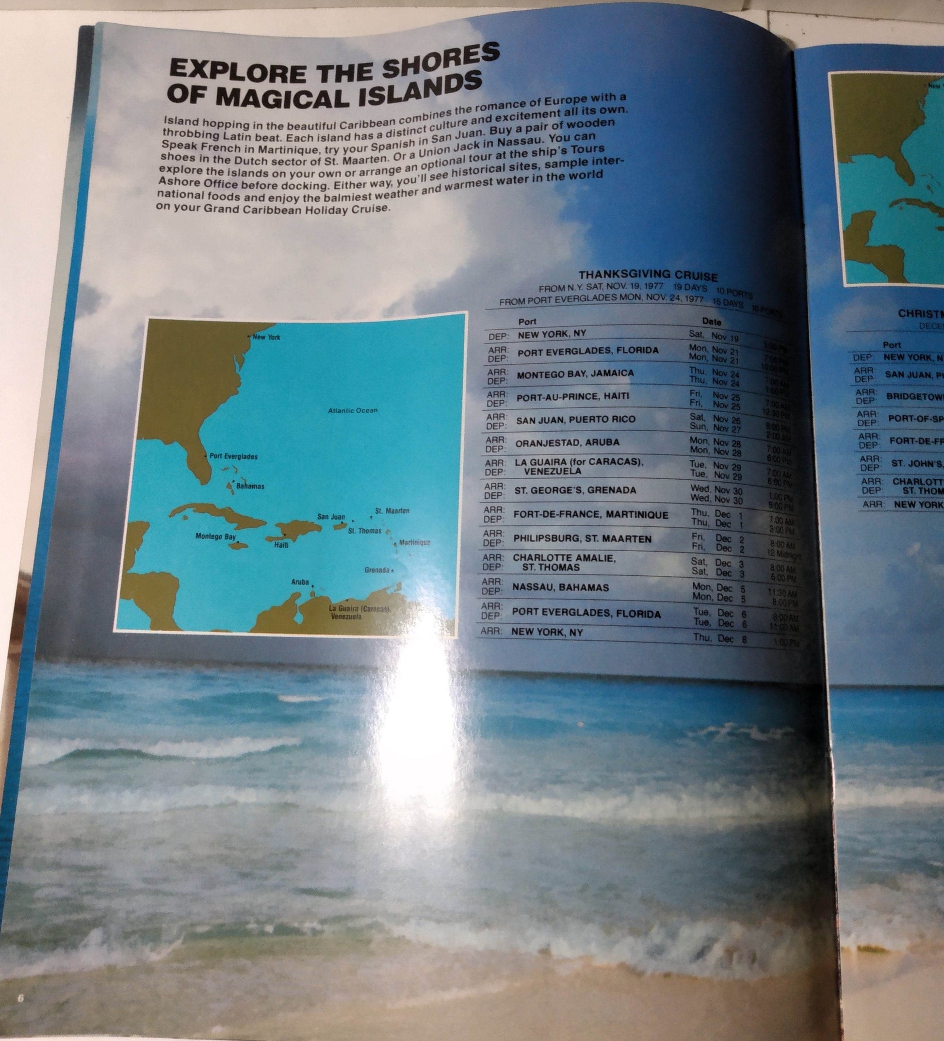 Holland America ss Rotterdam 1977-78 Caribbean Holday Cruises Brochure - TulipStuff