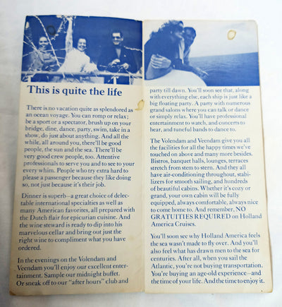 Holland America 1974 Transatlantic Crossings Veendam Volendam - TulipStuff