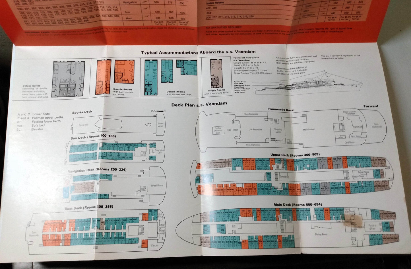 Holland America ss Veendam 1973-74 Baltimore Cruises Intro Brochure - TulipStuff
