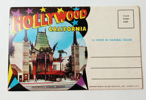 Hollywood California 1950's Postcard Booklet 14 Views - TulipStuff