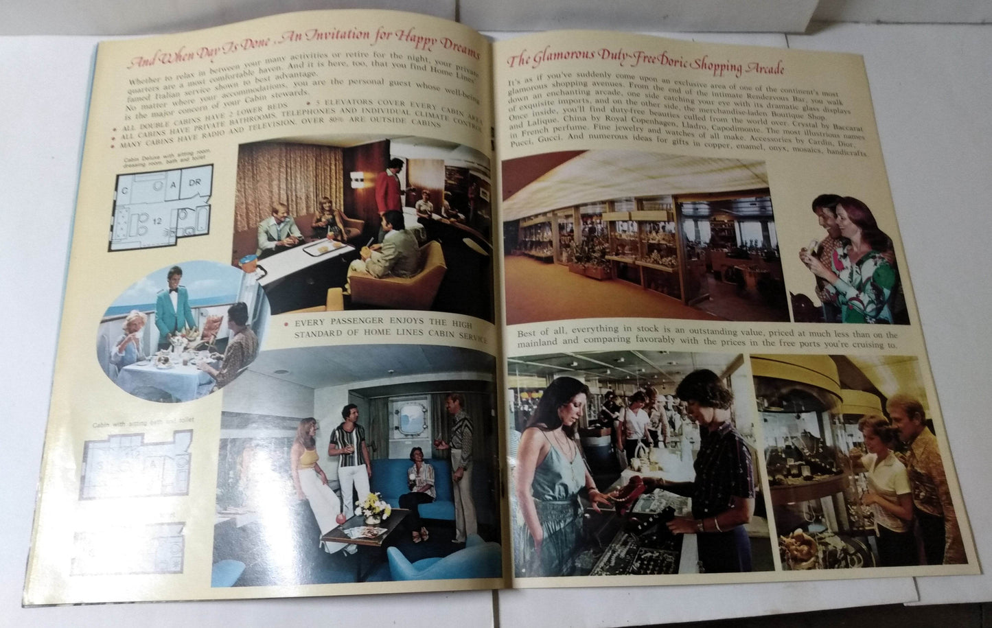 Home Lines ss Doric 1980-81 Gala Cruises Florida Caribbean Brochure - TulipStuff