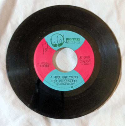 Hot Chocolate Emma / A Love Like Yours 7" Vinyl Big Tree 1974 - TulipStuff
