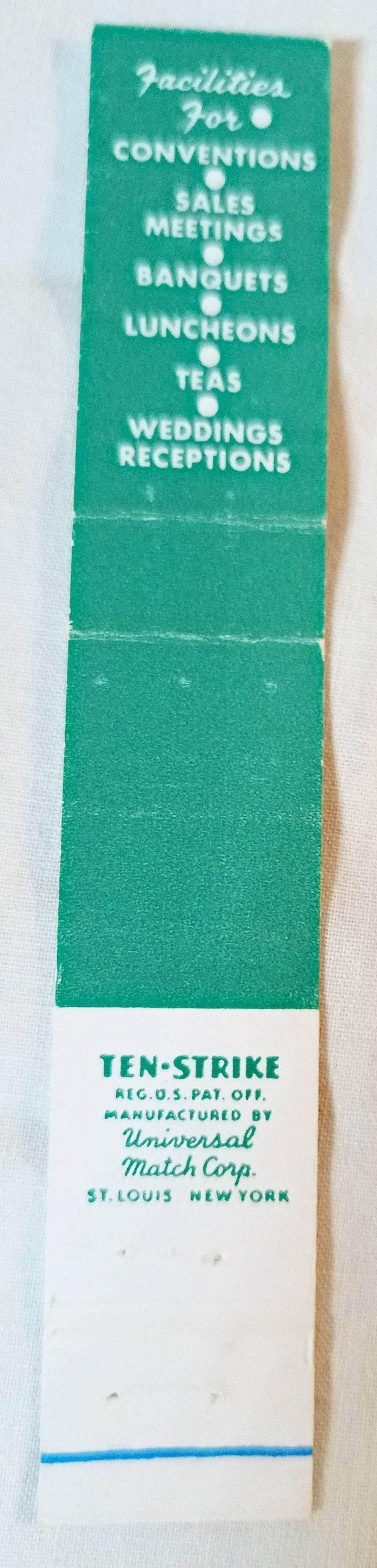 Hotel President Downtown Waterloo Iowa Matchbook Cover 1950's - TulipStuff