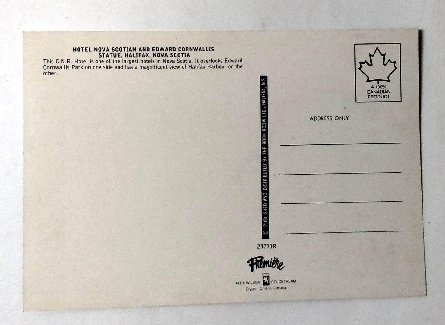Hotel Nova Scotian and Edward Cornwallis Statue Halifax Nova Scotia 1980's - TulipStuff
