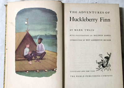 The Adventures Of Huckleberry Finn Mark Twain Hardcover 1947 - Tuliptuff