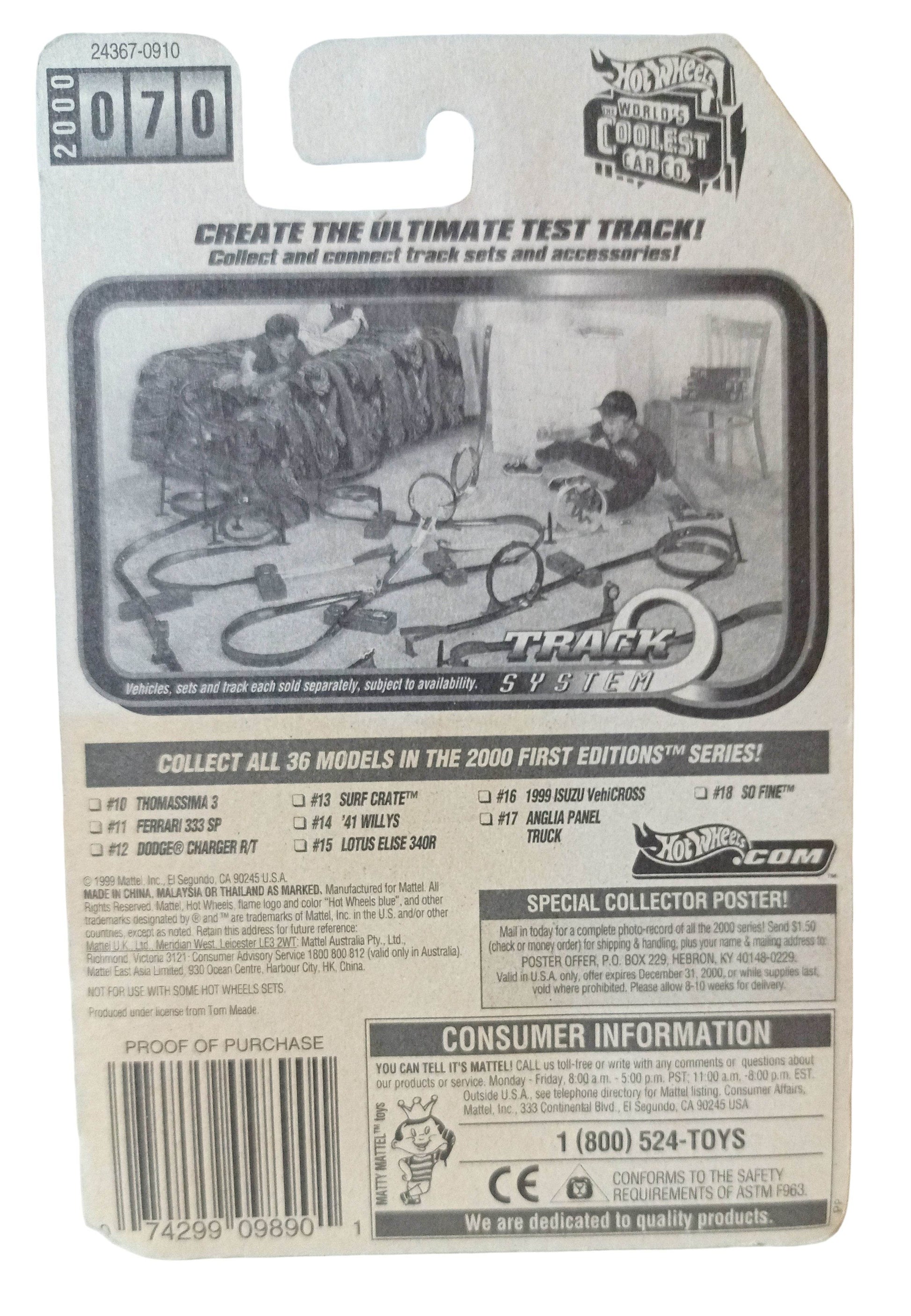 Hot Wheels 2000 First Editions Thomassima 3 Sports Car #070 - TulipStuff