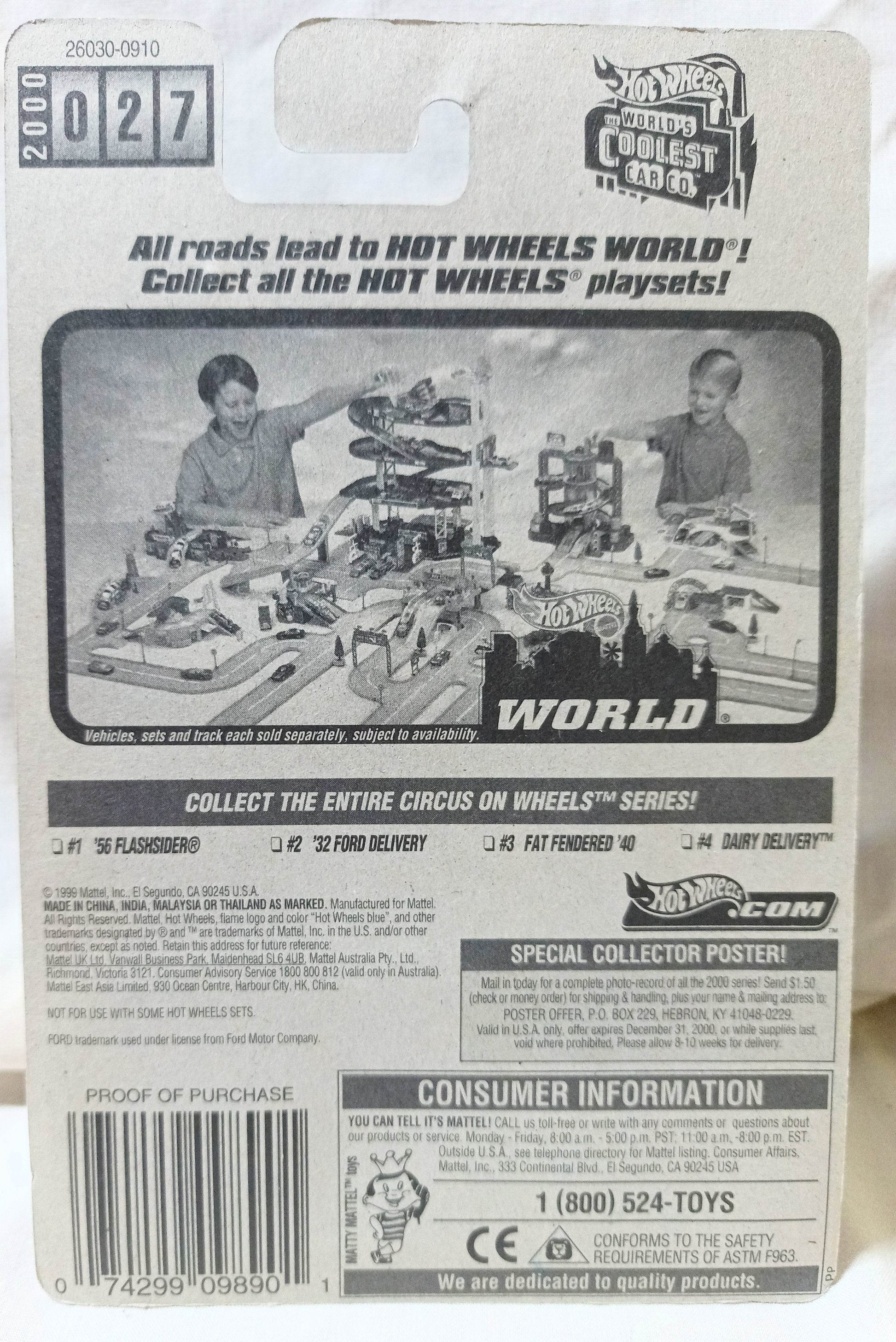 Hot Wheels Circus on Wheels Fat Fendered '40 Ford Sedan 2000 - TulipStuff