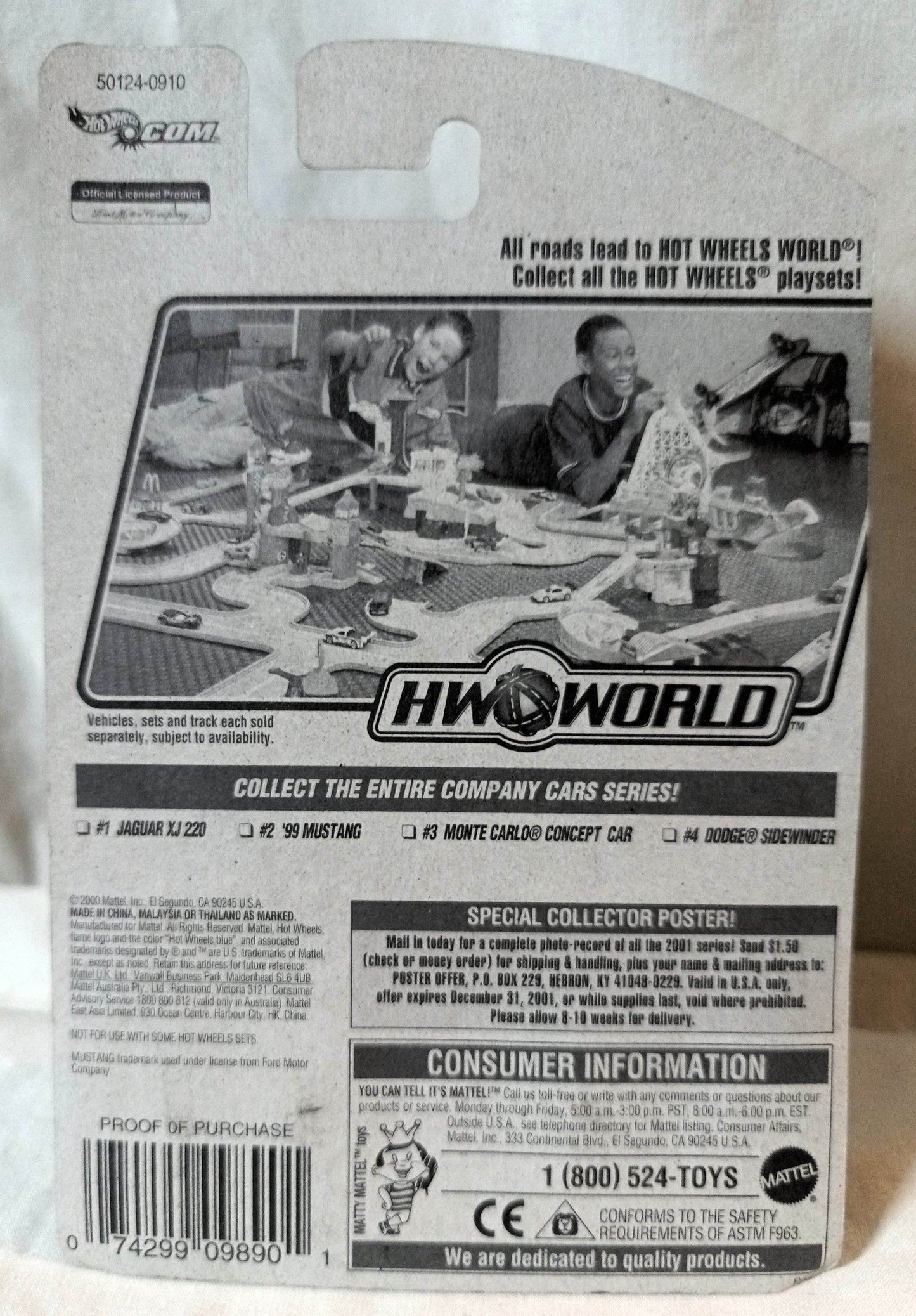 Hot Wheels 2001 Collector #086 Company Cars '99 Mustang GT Ford - TulipStuff