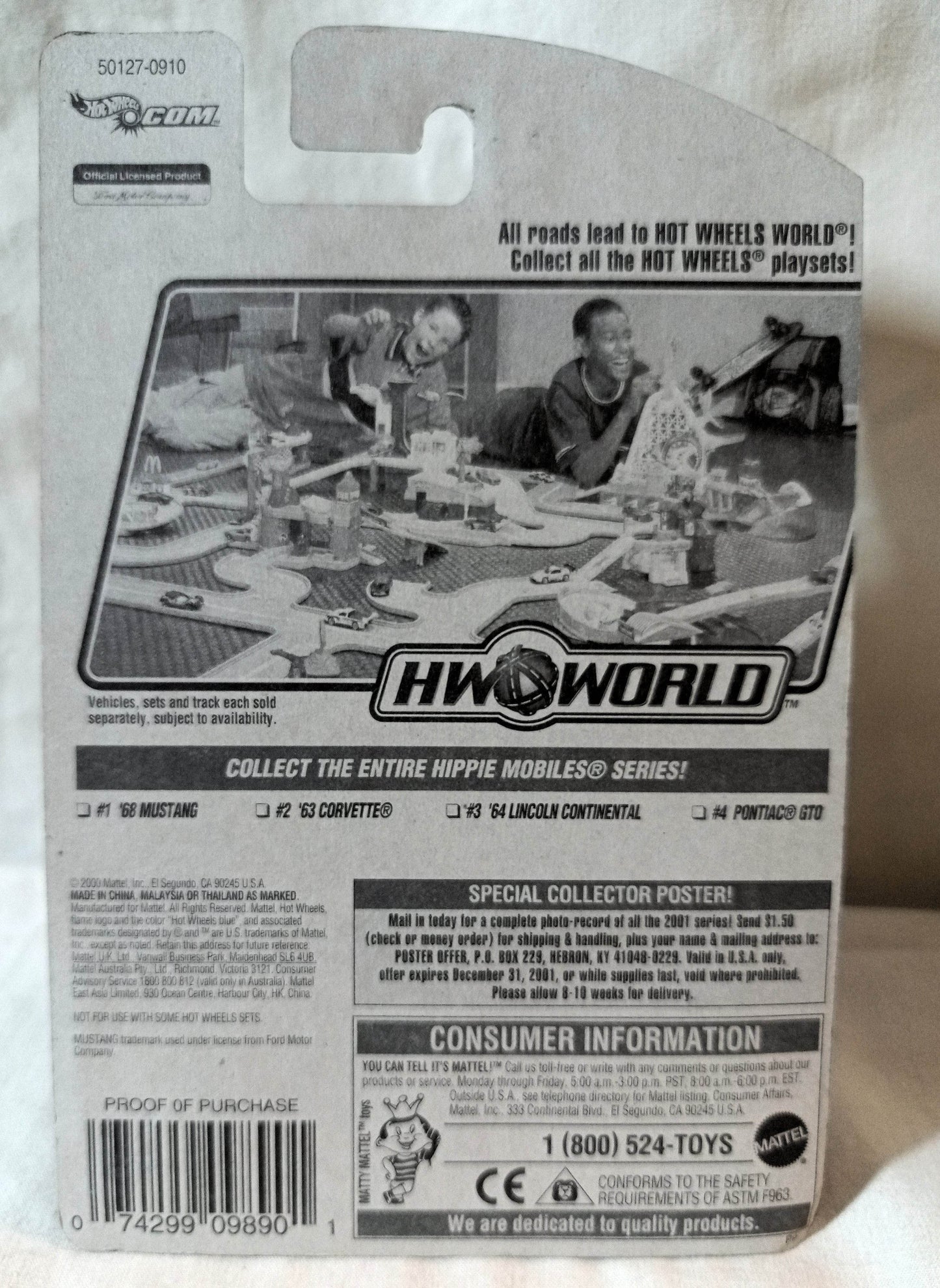 Hot Wheels Hippie Mobiles Ford '68 Mustang Fastback 2001 #089 - TulipStuff