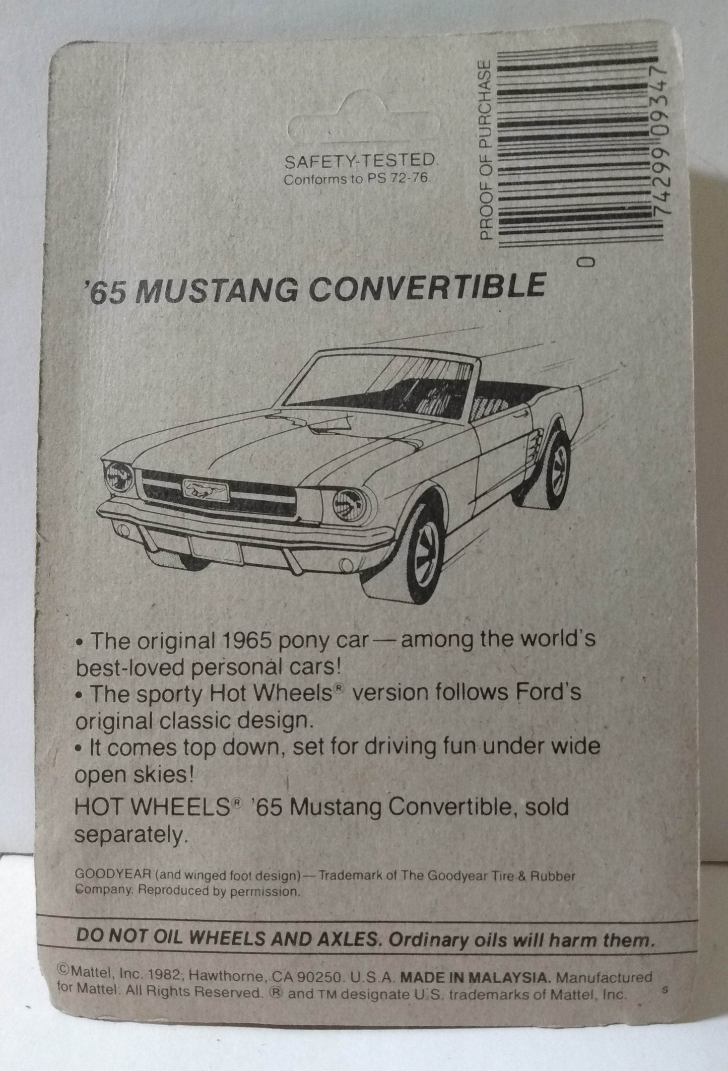 Hot Wheels 5900 Hot Ones Thunderbird Stocker Valvoline Malaysia 1983 - TulipStuff