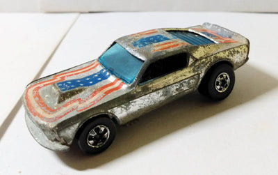 Hot Wheels Super Chrome Ford Mustang Stocker Stars & Stripes 1977 - TulipStuff