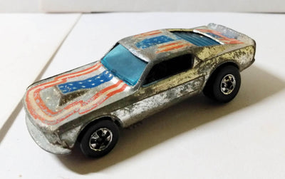Hot Wheels Super Chrome Ford Mustang Stocker Stars & Stripes 1977 - TulipStuff