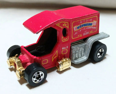 Hot Wheels #9648 T-Totaller Red Gold Chrome Hong Kong 1980 - TulipStuff