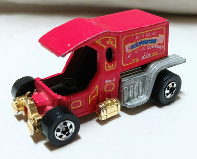 Hot Wheels #9648 T-Totaller Red Gold Chrome Hong Kong 1980 - TulipStuff