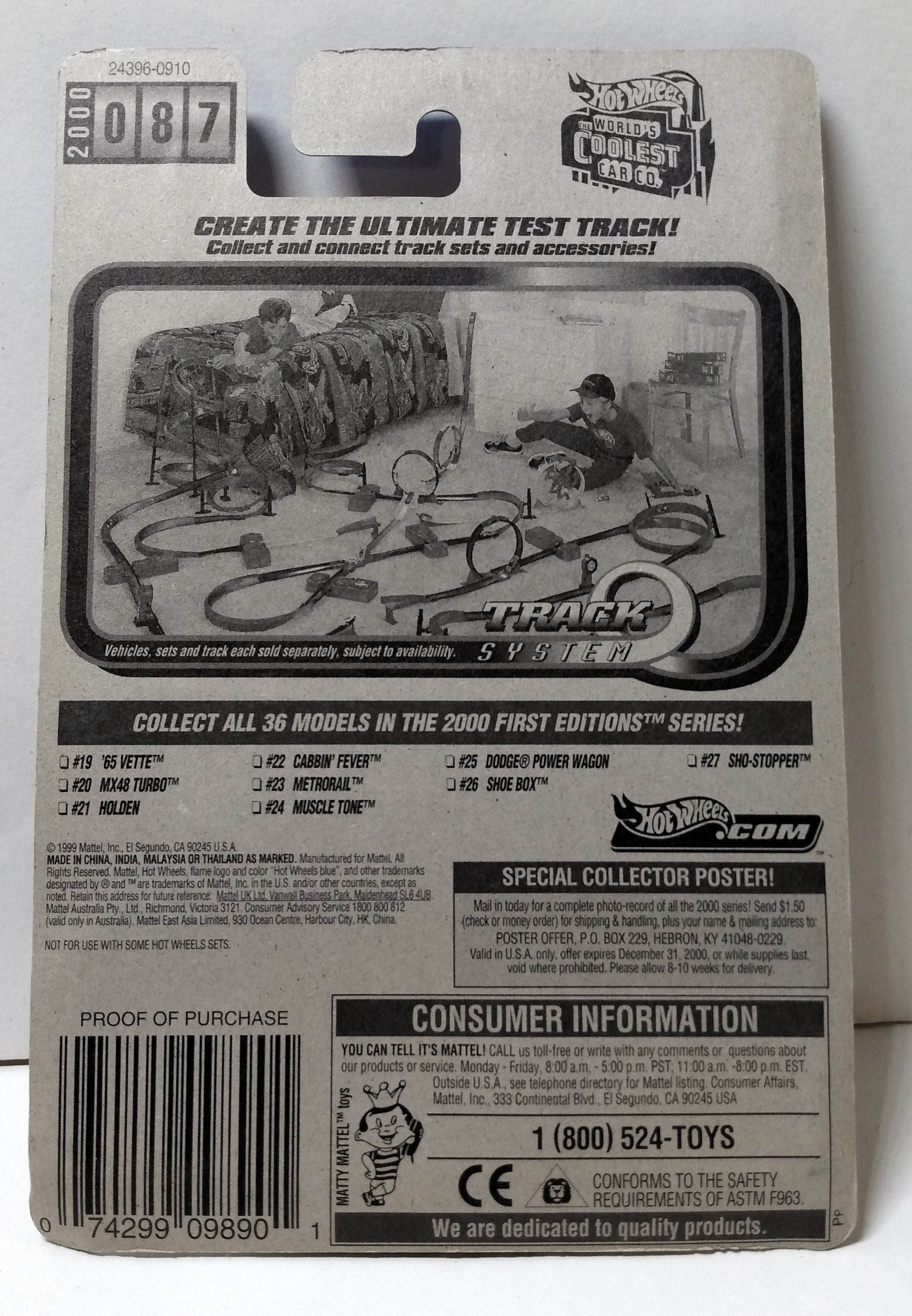 Hot Wheels 2000 First Editions Sho-stopper Concept Car #087 pr5 - TulipStuff