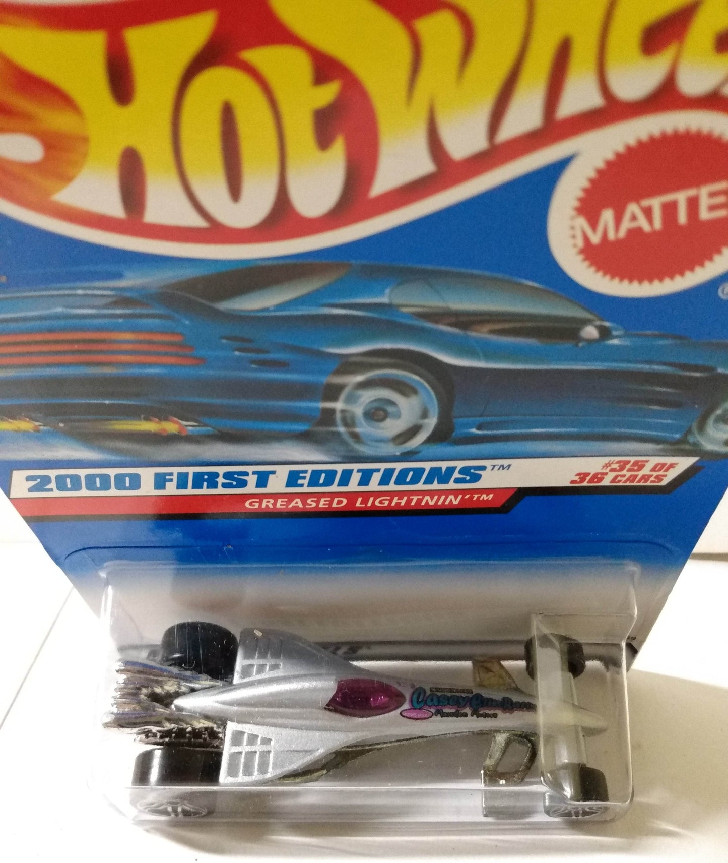 Hot Wheels 2000 First Editions Greased Lightnin' Concept Car pr5 - TulipStuff